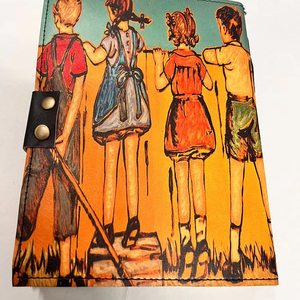 Planificateur d'affaires personnalisé de haute qualité A6 Journal en cuir 5x7 100 feuilles couverture rigide écriture journal bouton serrure feuilles mobiles - Product Image 1