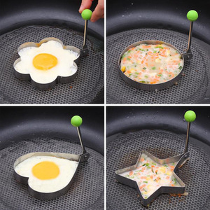 Stainless Steel Egg Mold Set Heart Star Circle Shape For Fried Eggs Pancake Rings Kitchen Cooking Tool - Product Image 2