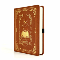 Journal A5 en PU à couverture rigide, style rétro, avec feuille d'or, carnet personnalisé, cadeau
