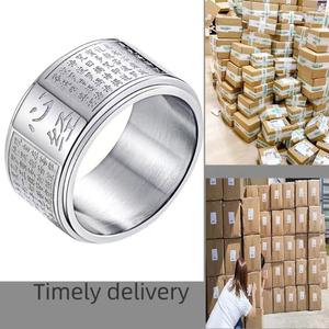 טבעת בודהה מצופה זהב 18k נירוסטה מצופה זהב 18k בהשראת סגנון בוהמיאן גברים ונשים - Product Image 4