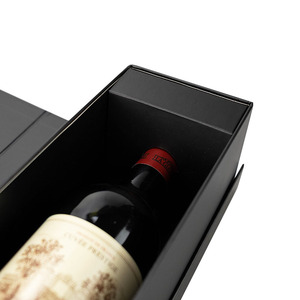 Bestyle Sang Trọng Đen Matte Cứng Nhắc Tùy Chỉnh Gấp Nam Châm Hộp Giấy Chai Rượu Vang Hộp Bao Bì - Product Image 4