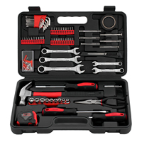 Juego de herramientas profesionales de reparación para el hogar de 159 piezas, herramientas manuales básicas en acero al carbono, 1 año de garantía, estuche rígido personalizable OEM