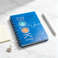 Carnet à spirales A6 avec logo personnalisé, 80 feuilles, petit carnet à spirales, couverture en PP, double spirale métallique, carnet promotionnel