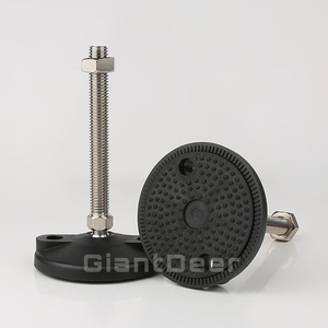 Piedini di livellamento in acciaio inossidabile con Base in Nylon personalizzato placcato in ferro zinco che livella il piede placcato in nichel - Product Image 3