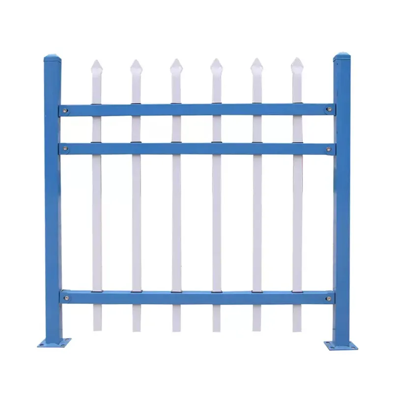Panneaux tubulaires de clôture et porte Porte principale en fer forgé de haute qualité conçoit une clôture en métal en fer galvanisé
