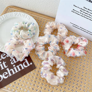 أربطة شعر نسائية رائجة الأزهار بالجملة إكسسوارات شعر نسائية ذيل حصان أربطة شعر مرنة للفتيات قماش لطيف حلو زهري - Product Image 4