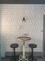 Panneau mural 3D diamant PVC fleur texturé pour salon hall chambre hôtel bureau blanc 11.8 ''x 11.8''