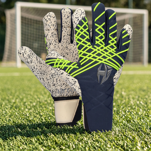 Goalkeeper Gloves Front Palm Quartz Latex Professional Goalkeeper Gloves Backhand High Foam Sublimation Printing Customized - Product Image 4