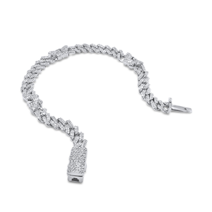 Stunning Diamond 10mm Cuban <b>Bracelet</b> 14K Gold Plated White Silver Iced Unisex Wedding Brilliant Cut Jewelry - Product Image 2