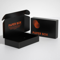 Boîte d'expédition en carton noir avec logo personnalisé pour le commerce électronique, la vente au détail et les fabricants, montage facile, boîte rigide en papier