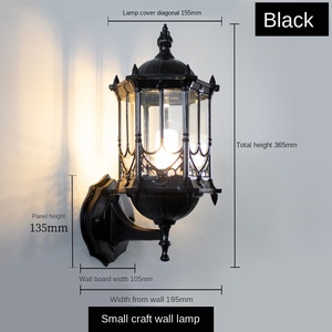 ไฟสวน LED สไตล์ยุโรปโบราณโคมไฟอลูมิเนียม220V 80สำหรับวิลล่าสวนทางเดินตกแต่งผนังกลางแจ้ง - Product Image 5