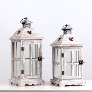 De <span class=keywords><strong>madera</strong></span> blanca linterna con parte superior de Metal para la vela decoración Hogar y Jardín de boda decoración de la linterna de <span class=keywords><strong>madera</strong></span> patio vela linterna - Product Image 3