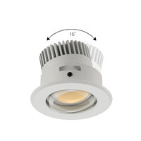 Plafonnier LED encastré anti-éblouissement moderne avec télécommande, COB focalisé, CRI élevé pour l'éclairage domestique et hôtelier - Options noir et blanc
