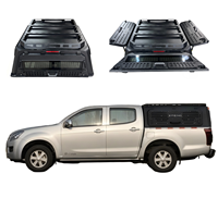 Capot de benne de camionnette pliable en acier galvanisé et aluminium à 3 portes pour Isuzu D-MAX, étanche, avec serrure, installation sans perçage