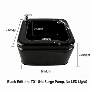 Bañera de Hidromasaje para Pies con Agua Fría y Caliente Ajustable, Bomba de Hidromasaje y Luz LED de Colores para Salón de Belleza y Pedicura - Product Image 3