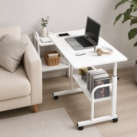 Bureau d'ordinateur moderne pour étudiant, table d'étude simple, poste de travail pour la maison, le bureau, la chambre, le dortoir, l'école, espace d'apprentissage