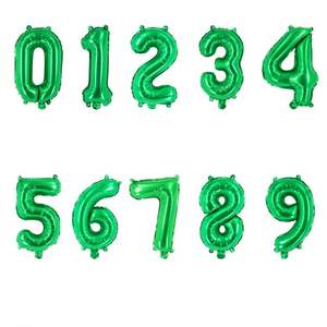 Globos de Número Metalizados de 16 Pulgadas en Varios Colores para Decoración de Fiestas, Precio al por Mayor - Product Image 3