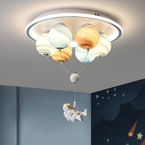 <span class=keywords><strong>Lampadario</strong></span> Astronauta per <span class=keywords><strong>Cameretta</strong></span> Bambini e Lampada Orso per Bambine, Globo Rotante in Ferro con LED, Illuminazione per Camera da Letto dei Bambini - Product Image 2