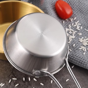 Bol à condiments en acier inoxydable 304 avec poignée, finition dorée, pour le camping et les activités de plein air - Product Image 3