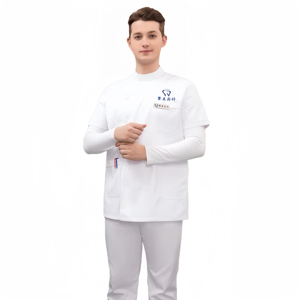 Azul alto de manga corta Scrubs Unisex ropa quirúrgica belleza Oral Pet Doctor farmacia enfermera uniforme conjunto Pet clínica enfermería - Product Image 5