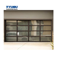Porte sectionnelle alu 16x8, verre trempé, vue complète, prix, option Plexiglas