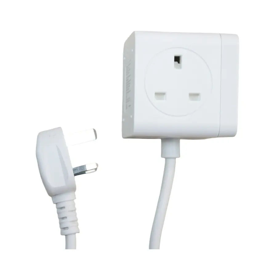 UK standard 3 pin plug power socket with 3 way outlets and 3 USB slots plug extension lead with switch power cube socket