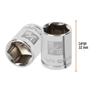 Truper 11/16 \ "Dado 6 poli 3/8 \" quadrato 6 unità Per scatola rigida materiali riciclati goffrati Design Per imballaggi di prodotti alimentari - Product Image 3