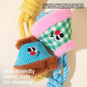 <span class=keywords><strong>Jouet</strong></span> portable en peluche avec corde, nœud <span class=keywords><strong>pour</strong></span> <span class=keywords><strong>chien</strong></span>, jeu de la corde, résistant aux morsures, <span class=keywords><strong>pour</strong></span> les molaires, apaisant sonore, <span class=keywords><strong>pour</strong></span> animaux de compagnie, ludique et mignon <span class=keywords><strong>pour</strong></span> le jeu quotidien - Product Image 3