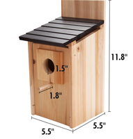 Vente en gros de grandes nichoirs à oiseaux suspendus en bois de cèdre, nichoirs à oiseaux bleus, nichoirs en bois, nichoirs à oiseaux