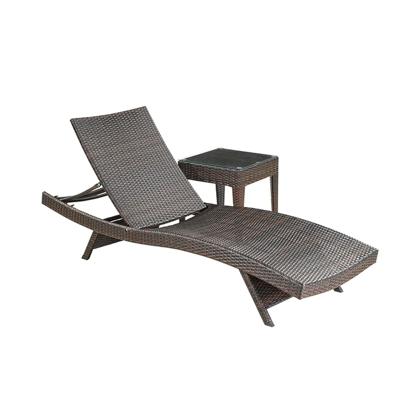 U-best — Chaise Longue de piscine inclinable en rotin, fauteuil de plage, Patio, de plage, en métal, été
