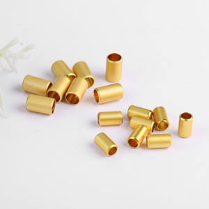 Cuentas de barril chapadas en oro de 6x3x2mm, 7x4x3mm, 8x5x4mm, espaciadores rectos para la fabricación de joyas DIY, pulseras, collares y accesorios. - Product Image 4