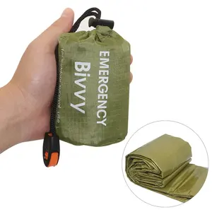 Outdoor Waterproof Life Bivy Ultralight Thermal Mylor Aluminum Foil Emergency Sleeping Bag