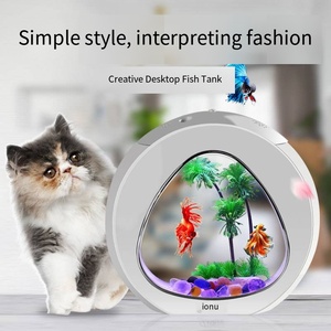 <span class=keywords><strong>Aquarium</strong></span> de bureau en gros, filtration 3 en 1, éclairage LED, entretien facile, soulagement du stress, fontaine d'eau, <span class=keywords><strong>aquarium</strong></span> de bureau - Product Image 2