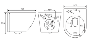 Inodoro <span class=keywords><strong>de</strong></span> Cerámica Suspendido en Pared, con Descarga <span class=keywords><strong>de</strong></span> Tornado <span class=keywords><strong>de</strong></span> <span class=keywords><strong>Concreto</strong></span> y Fácil Limpieza, para Baños o Proyectos Hoteleros, Gran Venta - Product Image 2