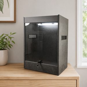 Terrario per Rettili Inodore con Porta Scorrevole Bloccabile e Accesso Superiore, Rete Laterale, Piccolo, per Serpenti di Mais, <span class=keywords><strong>Geco</strong></span> <span class=keywords><strong>Leopardino</strong></span>, Tritone - Product Image 2