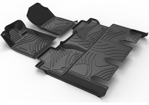 พรมปูพื้นรถยนต์ Toyota Tundra 4 ประตู พวงมาลัยซ้าย ปี 2015-2020 แบบสั่งตัดพิเศษ ทำความสะอาดง่าย วัสดุ 3D TPE - Product Image 2