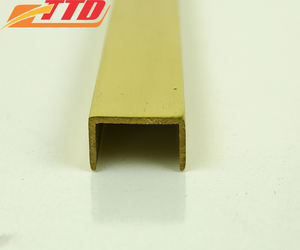 Perfil de pared dorado en forma de U para azulejos de porcelana Embellecedor de esquina de metal con tira de ribete de pared de decoración de tipo curvo para uso en apartamentos - Product Image 6