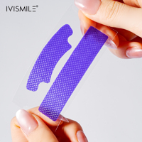 Tiras Blanqueadoras Naturales de Alta Viscosidad Sin Peróxido V34+Pap, Tiras Secas para Blanqueamiento Dental Púrpura para Dientes Sensibles
