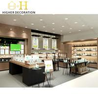Vitrine moderne haut de gamme personnalisée pour le rangement de produits cosmétiques et de nail art, salons de beauté, produits de soin de la peau écologiques sur mesure