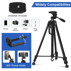 Trípode profesional de alta gama para cámara <span class=keywords><strong>Dslr</strong></span>, trípode de mano de Metal 3366, soporte móvil de aluminio 800 - Product Image 3