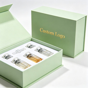 Caja de Cartón con Logotipo Personalizado para Viales de 3ml y 10ml, Caja de Papel para Viales de Péptidos Cosméticos con Inserto de EVA para 2 Viales, Caja Magnética - Product Image 1