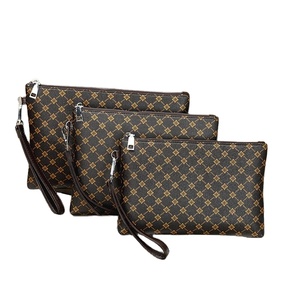 Borsa a Tracolla Vintage in PU per Uomo con Chiusura a Cerniera, Impermeabile, Pochette Lunga per Uso Quotidiano, Fodera in Poliestere - Product Image 1