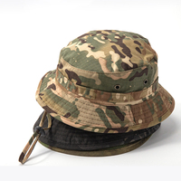 Topi Bucket Kamuflase Outdoor Kustom Grosir, Bernapas, Pelindung Sinar Matahari untuk Dewasa, Memancing, Hiking, Empat Musim