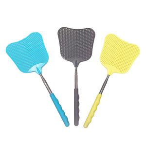 Raquette anti-mouches télescopique en acier inoxydable, manuelle, pour le contrôle des insectes, des moustiques et des mouches, forme rectangulaire, non toxique - Product Image 1