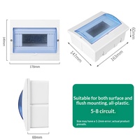 Boîtier électrique en plastique encastré en surface, 2-16 circuits, courant fort, interrupteur d'air intérieur domestique