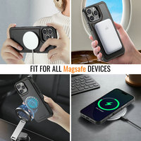 Funda Cartera Desmontable 2 en 1 CaseMe para 16 Pro Max, Magnética, de Cuero Sintético, Antigolpes, con Carga Inalámbrica y Ranuras para Tarjetas