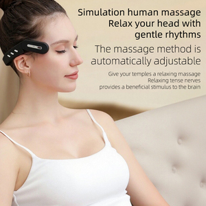 Nuevo instrumento eléctrico para aliviar el estrés, dispositivo para dormir, ansiedad, insomnio, relajación, microcorriente, masajeador de cabeza de templo con música de calor - Product Image 3