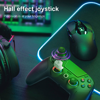 Manette de jeu sans fil BT avec déclencheur à effet Hall, fonction Turbo, macro programmable, 9 modes RGB
