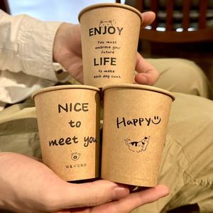<b>Disposable</b> Coffee 9.5oz 12oz 16oz Single Wall Paper <b>Cup</b> Factory Wholesale Logo Printed Paper to Go Coffee <b>Cups</b> - Product Image 2