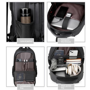 Mochila de lujo con logotipo personalizado de negocios, impermeable, para hombres, Escuela Universitaria, estudiante, viaje, portátil, mochilas, bolsas, mochila para hombres - Product Image 3